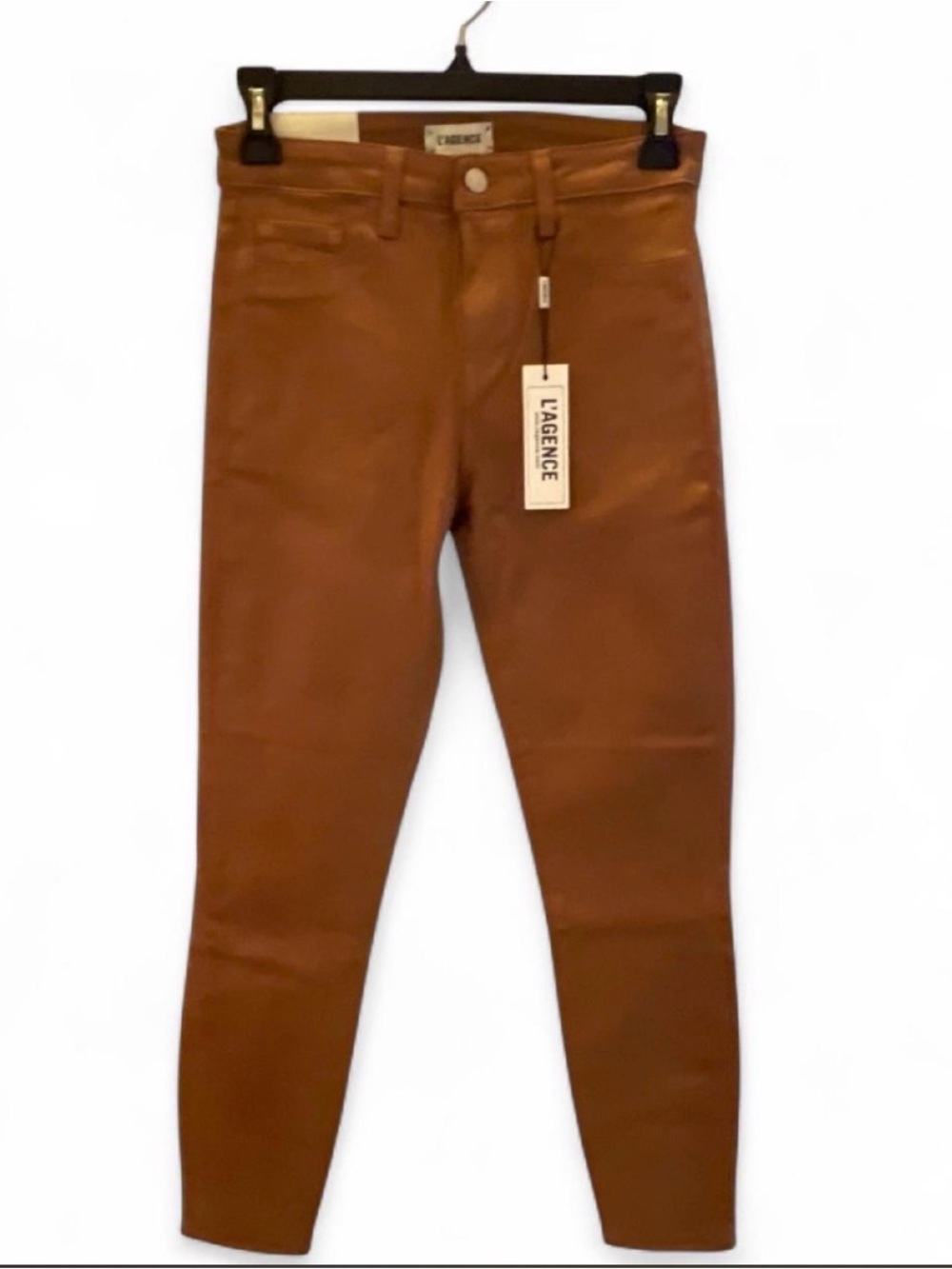 NWT L'AGENCE Margot ankle Jean coated 26